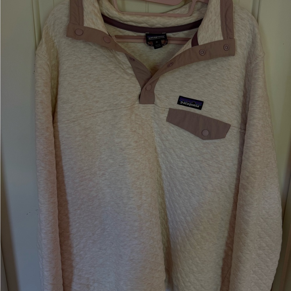 Patagonia Organic Cotton Top in Cream and Pink